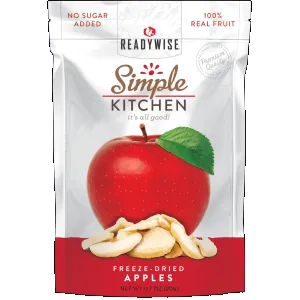 ReadyWise SK05910 Simple Kitchen Freeze Dried Fruit Sweet Apples 1 Serving Pouch 6 Per Case