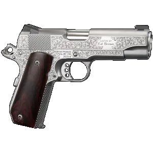 Ed Brown KCSSSIG Kobra Carry Signature Edition 45 ACP 7+1 4.25" Stainless Recessed Crown Barrel, Engraved Serrated Stainless Steel Slide & Frame w/Beavertail, Cocobolo Grip