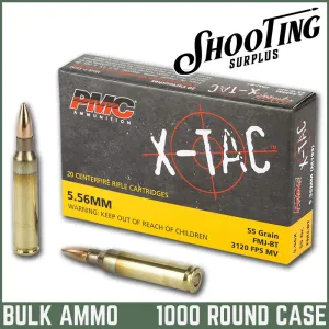 *FREE SHIPPING* PMC X-TAC 5.56 NATO M193 FMJ-BT 55gr. - CASE 1000 Rounds