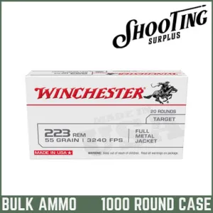 *FREE SHIPPING* Winchester USA 223 Rem FMJ 55gr. - CASE 1000 Rounds