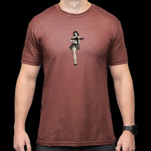 HULA GIRL CVC T-SHIRT 2XL REDROCK HEATHER