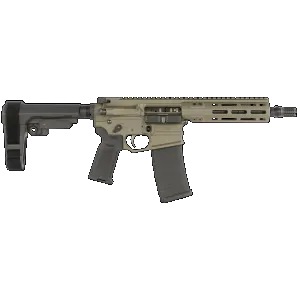 Cobalt Kinetics CKPROLITE30075CKG Pro Light 300 Blackout 7.50" Black Melonite Barrel, CK Green Aluminum Picatinny Rail Receiver, Polymer SB Tactical SBA3 Brace, Black Polymer Grip