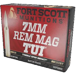 Fort Scott Munitions 7MMMAG-150-SCV2 Tumble Upon Impact (TUI) 7mm 150gr Solid Copper Spun 20 Per Box/10 Case
