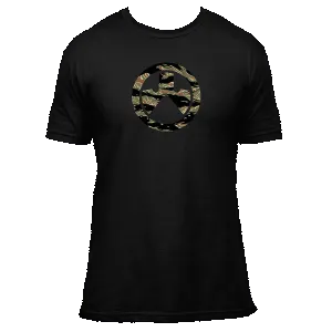 Magpul MAG1292-001-M Tiger Stripe Icon Black Cotton/Polyester Short Sleeve Medium