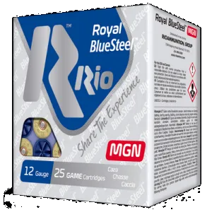 Rio Ammunition RBSM364 Royal BlueSteel Magnum 12Gauge 3" 1 1/4oz 4Shot 25 Rounds