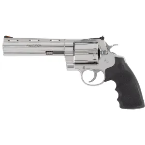 Colt Anaconda 45 Colt 6in Barrel 6 Rounds Semi-Polish Stainless Hogue Grips