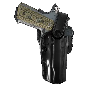 Galco APO224RB APO Strongside/Crossdraw OWB Black Steerhide Fits Glock 17 Gen1-5 Belt Holster Right Hand