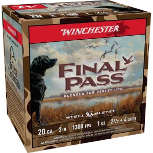 Winchester Final Pass Shotgun Ammo 20 ga. 3 in. 1 oz. 2.4 & 4 Blend 25 rd.