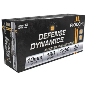 FIOCCHI DEFENSE DYNAMICS 10MM 180GR JHP 50RD BX/500RD CASE