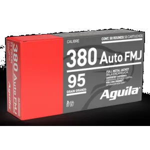 Aguila 1E802380 380ACP 95gr Full Metal Jacket 50 Per Box/10 Case