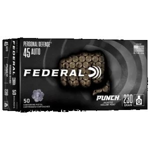 Federal Punch 45 Auto Jacketed Hollow Point 230 Grain 50 Rounds