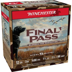 Winchester Ammo FP123BB15 Final Pass 12Gauge 3" 1 1/4oz BB/1.5Shot 25 Per Box/10 Case