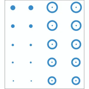 Gunstar Pro Series Chubbie Reticle Set Blue for Standard Scope Optics
