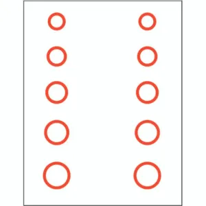 Gunstar Mini Circles Target Reticle Set Orange for Rifle and Optic Scopes