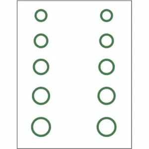 Gunstar Mini Circles Reticle Set Green for Scopes and Optics