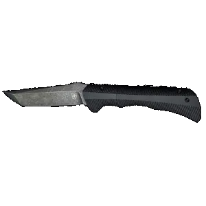 Templar Knife Auto Assist 3.25" Folding Tanto Plain Black Oxide Stonewashed Powder Coated D2 Steel Blade, 4.25" Black Textured Aluminum Handle