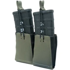 DOUBLE RIFLE MAG POUCH W/BUNGEE RETENTION RANGER GREEN
