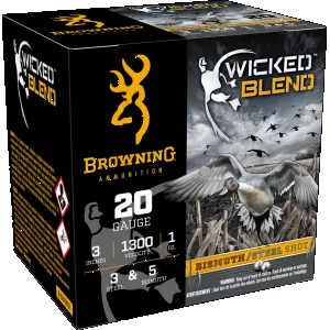 Browning Ammo B193432033 Wicked Blend 20Gauge 3" 1oz 3/5BI Shot 25 Per Box/10 Case