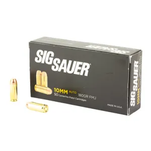 Sig Sauer Elite Ball 10mm Auto Full Metal Jacket 180 Grain 50 Rounds