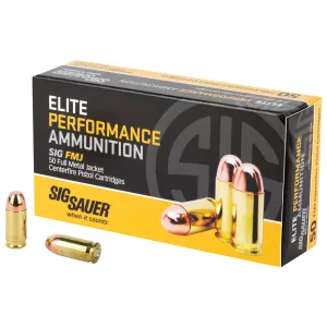 Sig Sauer Elite Ball 380 Acp Full Metal Jacket 100 Grain 50 Rounds