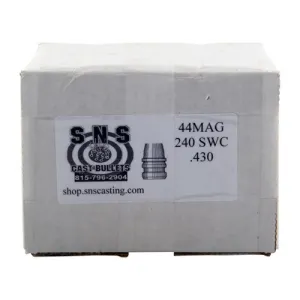 44 CAL (.430'') 240GR SWC LEAD BULLETS 500/BOX