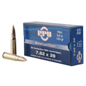 Prvi Partisan PPU 7.62x39mm Full Metal Jacket 123 Grain 20 Rounds