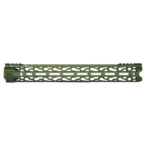 ODIN Works O2 Lite M-LOK Handguard - Black - 15.5", Green