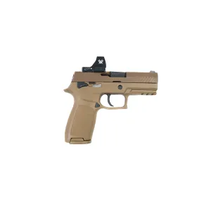 Sig Sauer P320 M18 CA Handgun w/ Vortex Defender-ST 3-MOA Micro Red Dot - Coyote