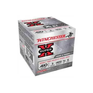 Winchester Super X Xpert High Velocity 410 Gauge Ammo 3" 3/8 oz #6 Shot 250rd