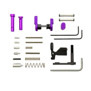 Armaspec AR-10 Gun Builders Stainless Lower Parts Kit - Purple