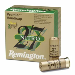 Remington Ammunition 20224 Premier Nitro 27 12 Gauge 2.75" 1 1/8 oz 8 Shot Shotgun Ammo - 25 Rounds