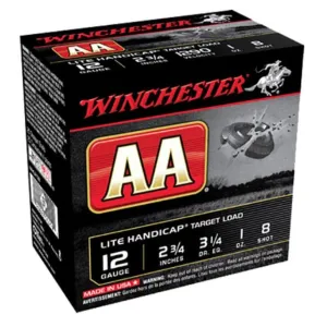 Winchester Ammo AAHLA128 AA Lite Handicap 12 Gauge 2.75" 1 oz 8 Shot Shotgun Ammo - 25 Rounds