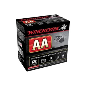 Winchester Ammo AAHA128 AA Super Handicap 12 Gauge 2.75" 1 1/8 oz 8 Shot Shotgun Ammo - 25 Rounds