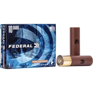 Federal PowerShok Rifled Slug 10 gauge 3.5 1.75 oz Rifled Hollow Point Slug Shotgun Ammo - 5 Rounds