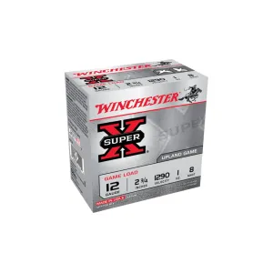 Winchester Super-X Game Load Ammunition 12 Gauge 2-3/4" 1 oz #8 Shot Shotgun Ammo - 25 Rounds
