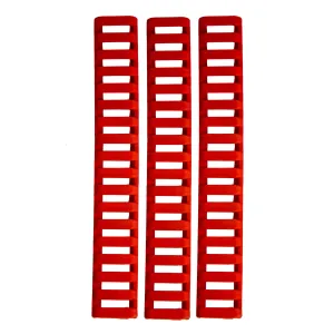 Ergo 18-Slot Ladder LowPro Rail Covers 3PK - Red