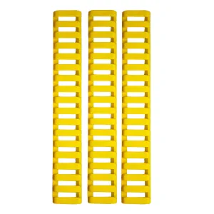 Ergo 18-Slot Ladder LowPro Rail Covers 3PK - Yellow