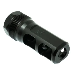 Faxon Firearms Muzzlok Stainless Steel Plan B Muzzle Brake - 1/2x28 - 9mm Bore