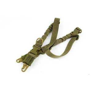 NBS 2 to 1 Point Double Bungee Rifle Sling - Green