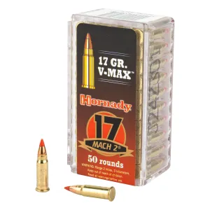 Hornady Varmint Express 17 Hornady Mach 2 17 Grain V-Max Rimfire Ammo - 50 Rounds