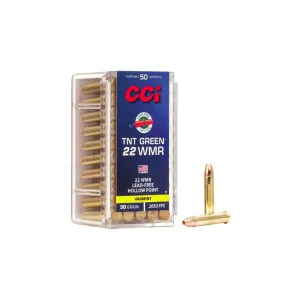 CCI .22 WMR 30gr TNT Green HP Ammo Rimfire Ammo - 50 Rounds