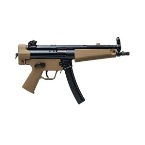 HK SP5, Semi Automatic 9mm Pistol, 8.86\" Barrel, Two Tone Flat Dark Earth & Black, Includes (2) 30rd Magazines, Roller Delay Blowback System - 81001432