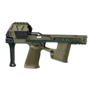 FLUX DEFENSE Raider X, P320 Micro PDW Chassis, Deployable Brace, CHASSIS ONLY (FCU/SLIDE NOT INCLUDED), Ranger Green