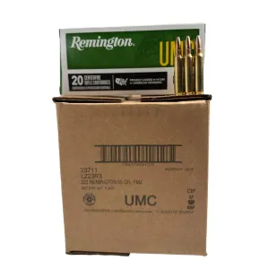 Remington UMC 223 Rem 55 GR Metal Case (FMJ) - 200rd Case - L223R3-CASE