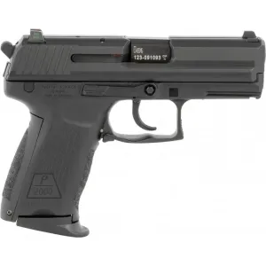 HK 81000052 P2000 V3 SA/DA 40 S&W 3.66\" 10+1 (3) Black Black Interchangeable Backstrap Night Sights