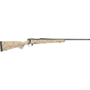Howa HHS43164 M1500 HS Precision Caliber with 5+1 Capacity, 22\" Threaded Barrel, Black Metal Finish & Tan Black Webbed Fixed HS Precision Stock Right Hand (Full Size)