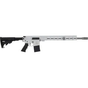Great Lakes Firearms AR-15 Rifle, .450 Bushmaster, 18\" 416r SS Barrel, 15.25\" M-LOK Rail, 6 Position M4 Stock, White Cerakote Finish- GL15450SS WHT