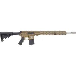 Great Lakes Firearms AR-15 Rifle, .450 Bushmaster, 18\" 416r SS Barrel, 15.25\" M-LOK Rail, 6 Position M4 Stock, Bronze Cerakote Finish-GL15450SS BRZ