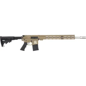 Great Lakes Firearms AR-15 Rifle, .450 Bushmaster, 18\" 416r SS Barrel, 15.25\" M-LOK Rail, 6 Position M4 Stock, Flat Dark Earth Cerakote- GL15450SS FDE