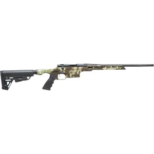 Howa HMXL350KAC M1500 Mini Excel Lite 16.25\" 3+1, Blued Barrel/Rec, Kratos Camo Chassis, Folding Stock, Black Polymer Grip